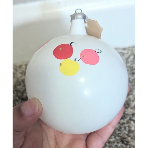 Vintage Hand Painted Christmas Bulb Ornament Santa and Mrs Claus Kitschy Cut - Picture 2 of 3